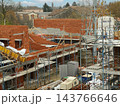 Building construction site developing urban residential housing 143766646