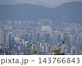 Famous N Seoul Tower landmark and urban skyline view from Namsan Mountain 143766843
