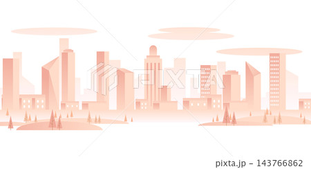 Light city skyline abstract warm background 143766862