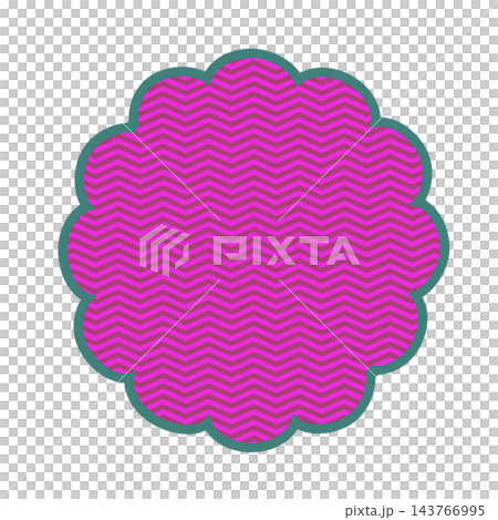 花丸型の背景イラスト 花丸型の背景イラスト 143766995
