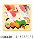 すしの日_美味しそうなお寿司のイラスト 143767075