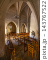 Historic church interior in Saint Fargeau, France 143767522
