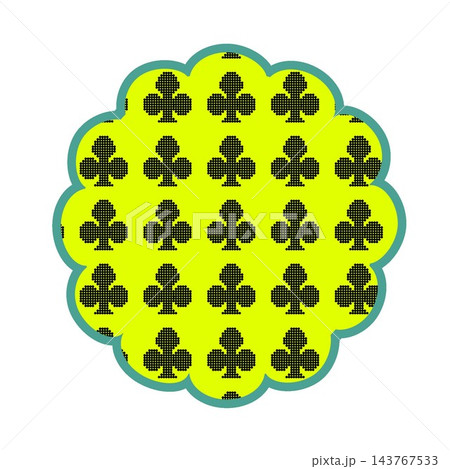 花丸型の背景イラスト 花丸型の背景イラスト 143767533