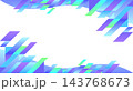 斜線と波線で組み合わせた青色の幾何学的な背景素材 143768673