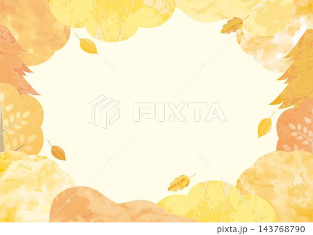 秋 紅葉 フレーム 森 木 水彩 手描き 風景 自然 背景 コピースペース デザイン イラスト 素材 秋 紅葉 フレーム 森 木 水彩 手描き 風景 自然 背景 コピースペース デザイン イラスト 素材 143768790