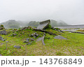 岩手県田野畑村の震災遺構・明戸海岸防潮堤 東日本大震災の津波で破壊された防潮堤の被災状況 143768849