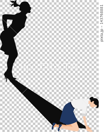 有陰影的女商人的插圖 有陰影的女商人的插圖 143768881