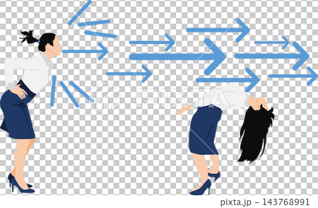 言い争いをするビジネスウーマンのイラスト 143768991