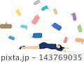SNS疲れのイラスト	 143769035