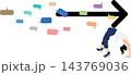 SNS疲れのイラスト	 143769036