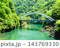 【神奈川県】エメラルドグリーンの湖に架かる橋 143769330