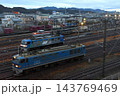 岡山貨物ターミナルにて入換・通過する山陽本線貨物列車 143769469