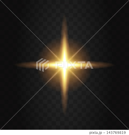 金色のフレア・光のベクターエフェクト 後光Golden Sparkle and Light Effe 金色のフレア・光のベクターエフェクト 後光Golden Sparkle and Light Effe 143769819
