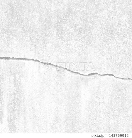 横に太いひび割れが入った白灰色のコンクリート壁の正方形の背景画像a 143769912