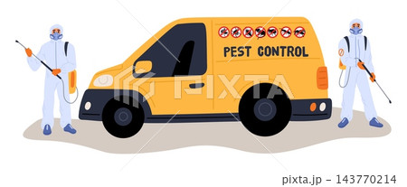 Pest control specialists. Pest control service,...のイラスト素材 [143770214 ...