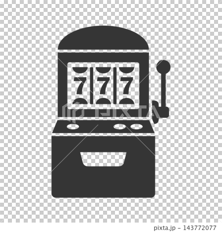 Slot machine silhouette icon Slot machine silhouette icon 143772077