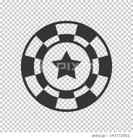 Casino chip silhouette icon Casino chip silhouette icon 143772081