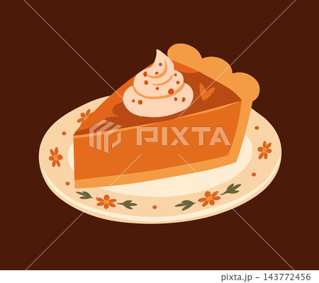 Pumpkin Pie Slice Vector Clipart Design Pumpkin Pie Slice Vector Clipart Design 143772456