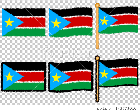 South Sudan flag illustration set 2 South Sudan flag illustration set 2 143773016