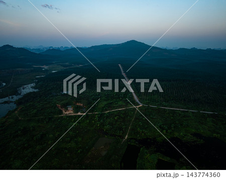 Aerial view landscape lake or pond in krabi thailand Aerial view landscape lake or pond in krabi thailand 143774360