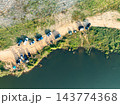 Aerial view landscape lake or pond in krabi thailand 143774368