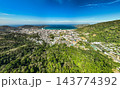 Aerial view building in Phuket city Thailand nature background 143774392
