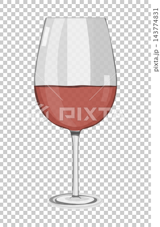 Red wine glass, isolated illustration 143774831