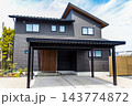 カーポートのある新築住宅外観 143774872
