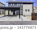 カーポートのある新築住宅外観 143774873