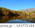 鏡池と紅葉 143775184