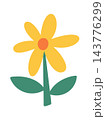 Flower Bloom With Leaves Cartoon 143776299