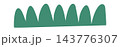 Grass Blade Row Silhouette 143776307