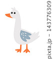 Goose Standing Farm Bird Cartoon 143776309