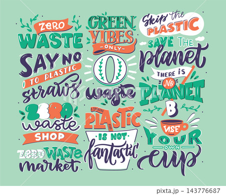 hand drawn vector set of funny cartoon funky 143776687