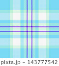 Teal background tartan plaid, style vector texture fabric. Thin pattern textile check seamless in cyan and light colors. 143777542