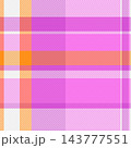 A vibrant pink and orange plaid pattern exudes cheerful, warm energy. This seamless abstract fabric design evokes a playful, retromodern feel for creative projects. Nobody. 143777551
