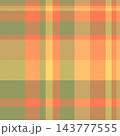 Subtle seamless textile plaid, shape check pattern background. Living room texture tartan vector fabric in lime and coral colors. 143777555