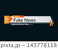 Breaking news. Lower third TV news bar vector illustration. Streaming live news sign. Banner template for broadcasting television video 143778118