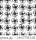 Vector floral hand drawn seamless pattern. Repeating background, digital paper for fabric, textile, scrapbook, wallpaper design 143778126