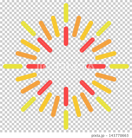 Purple and orange starburst rays, isolated illustration 143778663