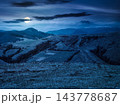 mountainous rural landscape of ukraine on spring night. picturesque highland under dark sky. grassy meadow in full moon light. carpathian countryside scenery with forest on a hill behind the pasture mountainous rural landscape of ukraine on spring night. picturesque highland under dark sky. grassy meadow in full moon light. carpathian countryside scenery with forest on a hill behind the pasture 143778687