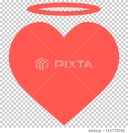 Heart with halo icon, isolated illustration Heart with halo icon, isolated illustration 143779166