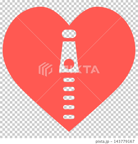 Heart with necktie icon, isolated illustration Heart with necktie icon, isolated illustration 143779167