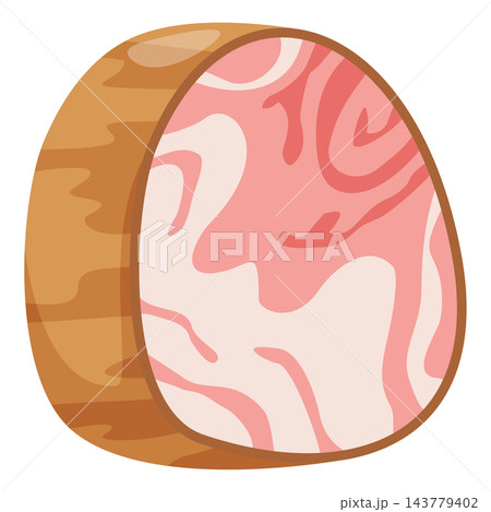 Smoked tender joint for deli displays festive menus and cold cuts graphics 143779402