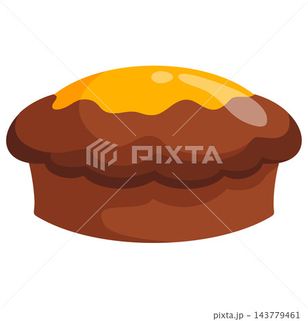 Cocoa tart wedge with crust for restaurant dessert menus bakery displays and recipe blogs 143779461
