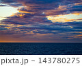 Dramatic sunset sky over a calm sea 143780275