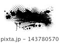 Splatter Paint Texture . Black Spray Blot of Ink. Place illustration Over any Object to Create Grungy Effect . hand drawn. Not AI, Vector 143780570