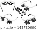 Adjustable magnifying glasses with multiple lenses for precision 143780690