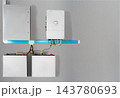 Wall-mounted energy storage system with batteries and inverter 143780693