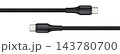 Black USB Type-C cable connectors on white background 143780700